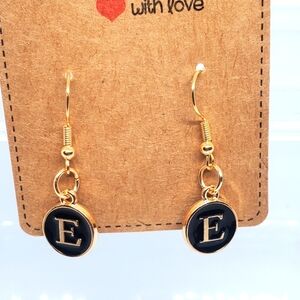 7/$10 E Initial Earrings, New